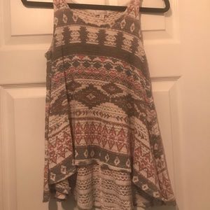 Charming Charlie’s high low boho tank